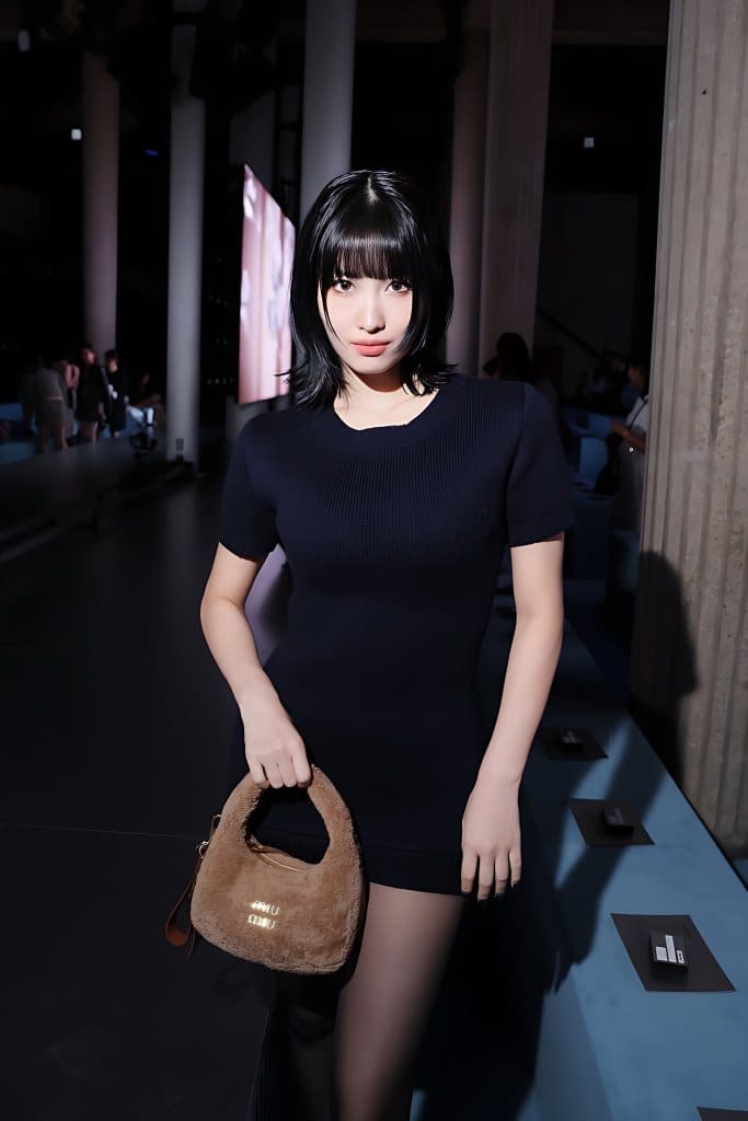 Paris Fashion Week неделя моды париж 2024 Момо из TWICE Miu Miu