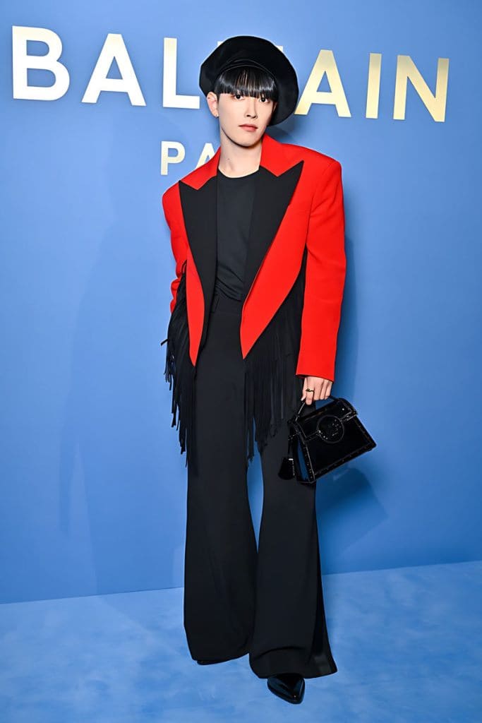 Paris Fashion Week неделя моды париж 2024 Хонджун из ATEEZ Balmain