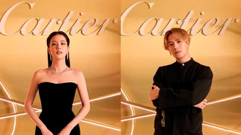 Джексон из GOT7 и Джису из BLACKPINK для Cartier Trinity