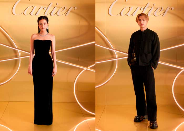 Джексон из GOT7 и Джису из BLACKPINK для Cartier Trinity